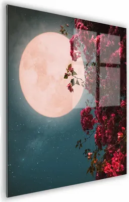 Zdjęcie produktu dla OBRAZ NA SZKLE KWADRATOWY 60x60cm 049 Księżyc