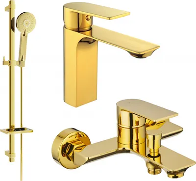 Produktbild von Mexen Alexa DQ40 Badewannenset, Gold - 71203DQ40-50