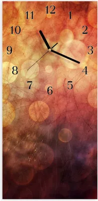 Produktbild von Wanduhr aus Glas mit Motiv Abstrakte Kreise- 30 x 60 cm - inkl. Aufhängesystem