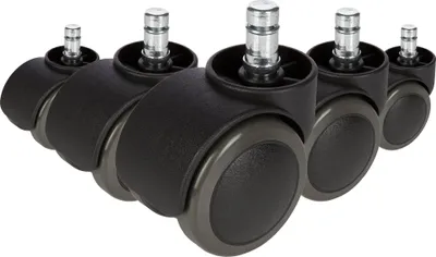 Obrázok produktu pre hjh Kancelárske kolieska 5x ROLO 11mm/50mm náhradné kolieska pre kancelárske stoličky na parkety, laminátové podlahy, dlaždice alebo kamenné podlahy