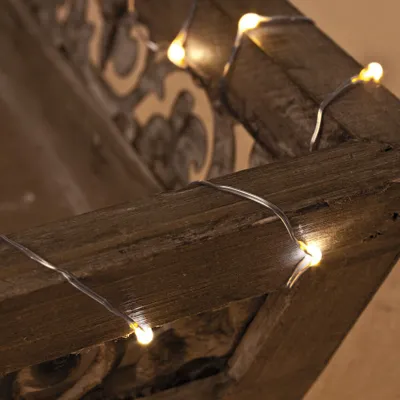 Produktbild von Weihnachtsbeleuchtung 40 LED warmweiß auf Silberdraht 195 cm