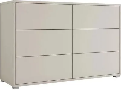 Produktbild von MIRJAN24 Kommode Gesita K6SZ, Stilvoll Wohnzimmer Sideboard mit 6 Schubladen, Schlafzimmer Highboard, Kollektion (Farbe: Cashmere)