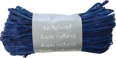 Produktbild von Clairefontaine 8x Geschenkband aus natürlichem Bast 50g - Tiefblau 196013C