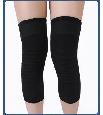 Produktbild von INF Sommerleichte, nahtlose Kniebandage mit verstellbarem Riemen – atmungsaktive dünne Knieunterstützung für Sport und Alltag Schwarz L