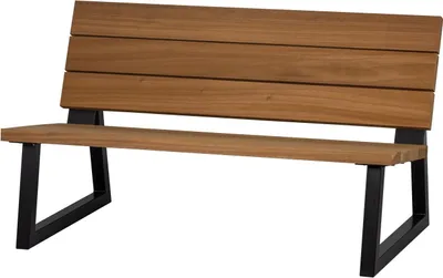Produktbild von WOOOD Banco 2-Sitzer Gartenbank - Holz / Metall - Naturel - 78x132x82 cm