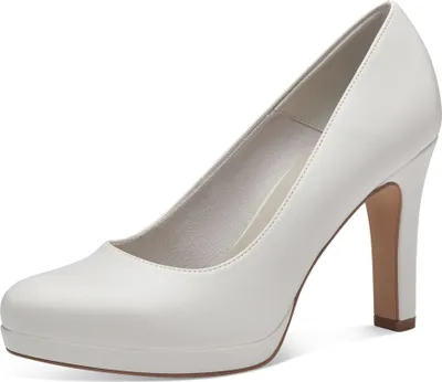Produktbild von Tamaris Damen Pumps Plateau High Heel Blockabsatz 1-22426-41, Größe:41 EU, Farbe:Weiß