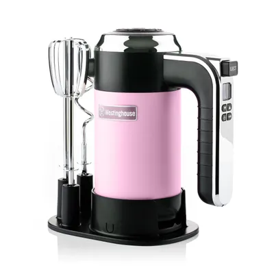 Produktbild von Westinghouse Handmixer Retro Serie 350 Watt, 6 Geschwindigkeitsstufen, pink
