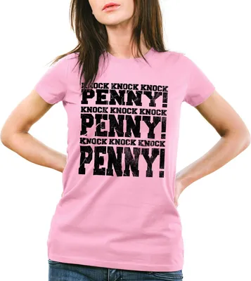 Produktbild von style3 knock knock knock Penny! T-Shirt Damen, Farbe:Pink, Größe:2XL