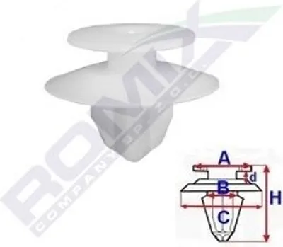Obrázek produktu pro 10x ROMIX C60745 Klip dveří vozidla