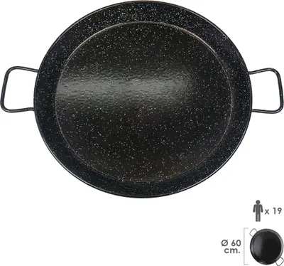 Produktbild von Paella-Pfanne emaillierter Stahl ø 60 cm 19 Teile - Andere
