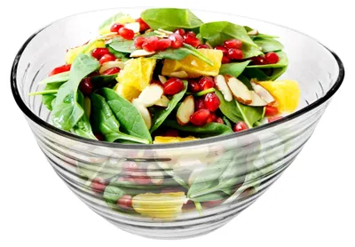 Produktbild von Glas Salatschüssel Obstschale Dreieckschale 2L Servierschüssel groß Dessertschüssel