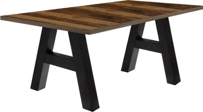Produktbild von Esstisch ausziehbar Elia 7 140 x 90 x 75 Esszimmertisch Schwarzstahl/Plankeneiche 13301-140
