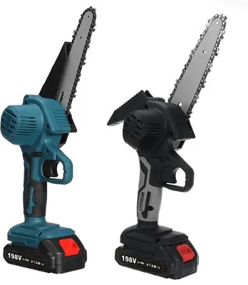 Immagine prodotto di Motosega elettrica - Mini Zaag - Con valigetta - 2 batterie - 4 taglienti - 1500 W