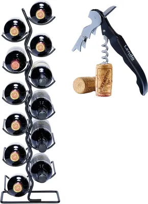 Produktbild von Weinkühler für 12 Flaschen, 22x16x70 cm (L x B x H) - Weinschrank - Flaschenhalter für Wein