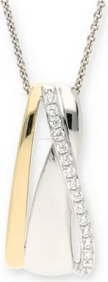Produktbild von Kettenanhänger Gold und Weißgold 333 Zirkonia JL10-02-1832 JuwelmaLux
