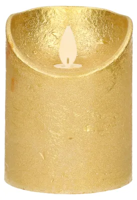 Produktbild von Anna's Collection Stumpfe Kerze - LED - gold - 10 cm