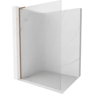 Produktbild von Mexen Kioto L Duschwand Walk-in 70 x 200 cm, gebürstetes Messing