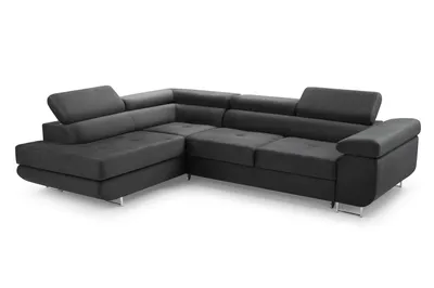 Produktbild von AX LIVING Sofa mit Kopfstütze Arborio L Sofa Dunkelgrau 272 cm L