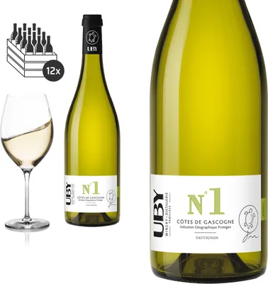 Produktbild von 12er Karton 2023 Uby N° 1 Sauvignon von Domaine d'Uby - Weißwein
