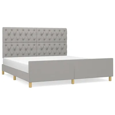 Immagine prodotto di vidaXL Struttura letto senza materasso grigio chiaro 160x200 cm tessuto