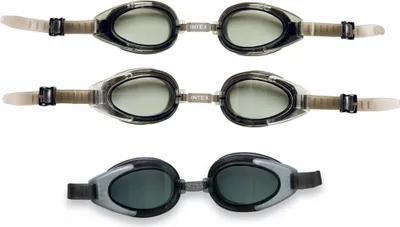 Image de Intex 55685 Lunettes de natation 14 ans, noires, 19,7 x 5,1 x 16,5 cm Intex