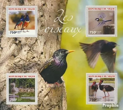 Produktbild von Briefmarken Niger 2014 Mi 2937-2940 Kleinbogen (kompl. Ausg.) postfrisch Vögel