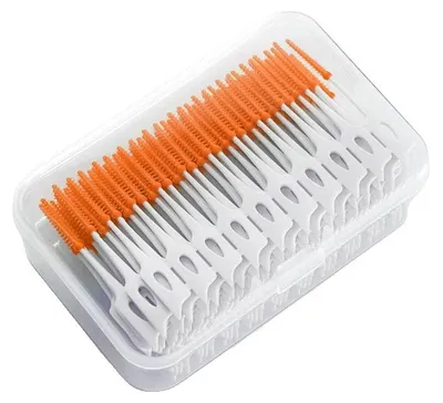 Obrázek produktu pro Mezizubní kartáčky, 200 kusů, jemný čisticí nástroj, C623-oranžová, 200 kusů