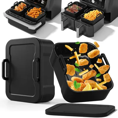 Airfryer-Silikonform mit Deckel, BPA-frei, 9,5–10,4 l