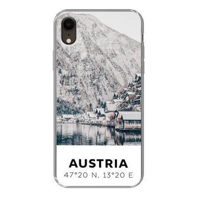 Produktbild von MuchoWow® Handyhülle Schutzhülle Hülle für iPhone XR Österreich - Wasser - Berge - Alpen Silikon Softcase Handy Hülle - Schutzdeckel