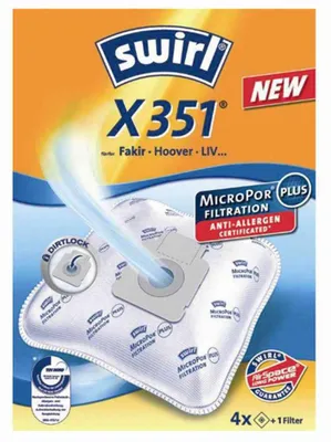 Immagine prodotto di Swirl sacchi microfibra X351 aspirapolvere Severin SB9015 Hoover H58 TFB TFS TW