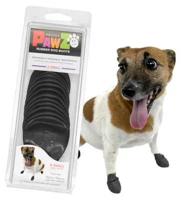 Image de Bottes de protection pour chien PAWZ PAWB-XS, couleur noire