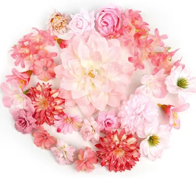 Produktbild von Sonstige Partydekoration 26 Stück künstliche Blumenköpfe, künstliche Blumendekoration, Mini-Seidenblütenköpfe, Massenmischung für DIY, Hochzeit