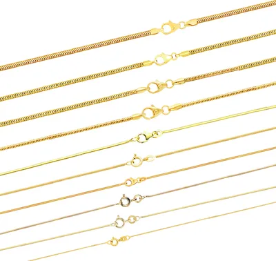 Produktbild von Goldkette Schlangenkette rund Breite 1,2 mm 42 cm - 585- 14 Karat Gold