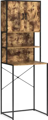 Produktbild von Vicco Skříňka na pračku Fyrk, 64 x 189 cm, Rustikální dub/Černá