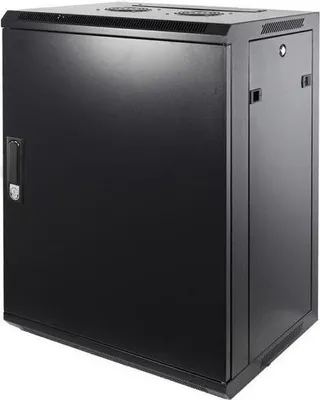 Produktbild von 15 HE Serverschrank, Wandgehäuse, mit Metalltür (BxTxH) 600 x 600 x 770mm