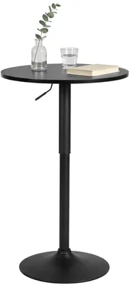 Produktbild von CLP Stehtisch Lamoni 60 cm stufenlos höhenverstellbar 360° drehbar schwarz/schwarz
