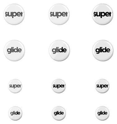 Glas-Mausfüße Type-S Universal, 6+9mm, 12 Stück, Weiß