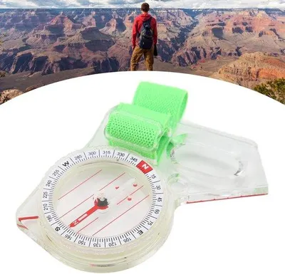 Produktbild von Orientierungslauf-Kompass - Großmaßstab - ABS - tragbarer Kompass mit Licht für Outdoor-Aktivitäten