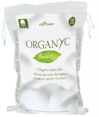 Obrázek produktu pro Odličovací vatové kuličky z biobavlny Organyc - 100 ks