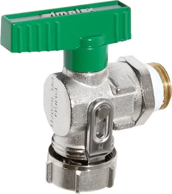 Produktbild von Simplex KFE-Kugelhahn Eck, DVGW, G1/2a PN16 MS vern.