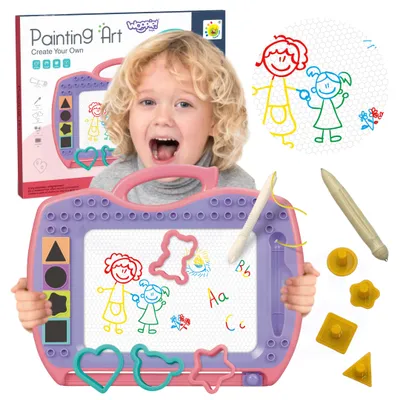 Image de WOOPIE Tableau magnétique couleur + tampons + motifs