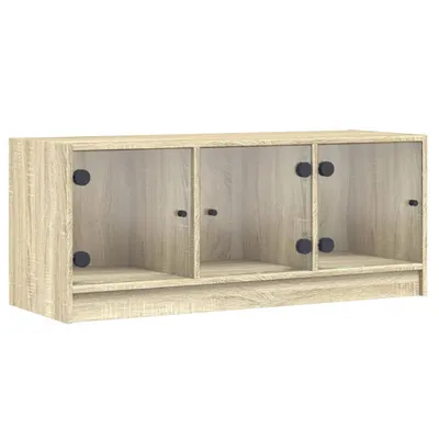 Immagine prodotto di Mobile TV con ante in vetro rovere Sonoma 102x37x42 cm