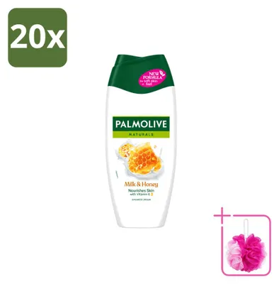 Zdjęcie produktu dla 20 sztuk żelu pod prysznic Palmolive "Mleko i Miód" - 250 ml - zestaw ekonomiczny