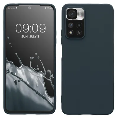 Produktbild von kwmobile Handyhülle für Xiaomi Redmi Note 11 Pro+ 5G / Note 11 Pro Plus 5G Hülle - TPU Case - Kabelloses Laden - Schutzhülle Cover in Dunkler Schiefer