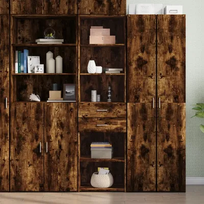 Obrázok produktu pre vidaXL Highboard smoke oak 50x42,5x185 cm materiál na báze dreva