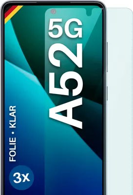 Produktbild von moex® 3x Schutzfolie kompatibel mit Samsung Galaxy A52 5G - Displayschutzfolie dünn Folie, Klar