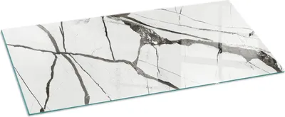 Produktbild von Glasbodenplatte für 125x50 cm – Kaminofen – Kaminplatte Glas – Schutzglas – Funkenschutzplatte –Glasbodenplatte Feuerfeste – Hitzeschutzplatte – Bodenschutz aus Glas – Marmoradernmuster