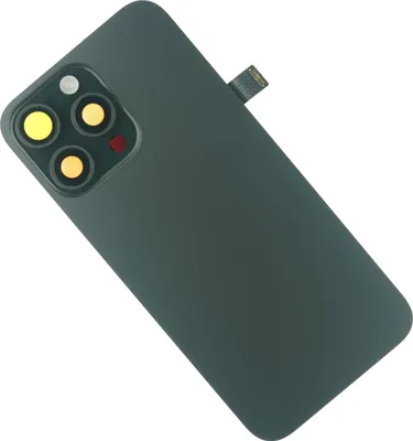 Produktbild von Gehäuse Rückseite für iPhone 15 Pro Max Backcover Rückseite hinten Kameraglas Abdeckung + Ladespule, Schwarz