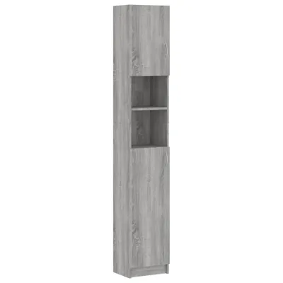 Zdjęcie produktu dla vidaXL Szafka łazienkowa szara Sonoma 32x25,5x190 cm Materiał drewnopochodny