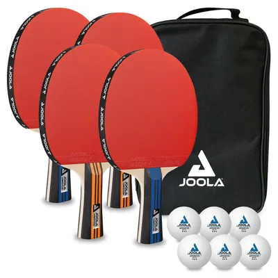 Produktbild von JOOLA Tischtennisset Family Advanced - 4 Tischtennisschläger + 6 Tischtennisbälle + Tischtennistasche